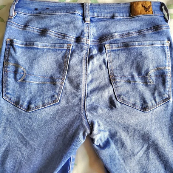 American Eagle Hi-Rise Jeggings High Waisted Jeans Super Stretch Denim Size 6 - Picture 3 of 8